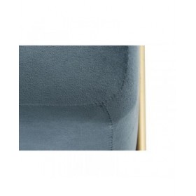 Panca DKD Home Decor   Schiuma Azzurro Dorato Metallo Poliestere Velluto Legno MDF (80 x 80 x 42 cm)