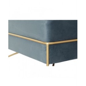 Panca DKD Home Decor   Schiuma Azzurro Dorato Metallo Poliestere Velluto Legno MDF (80 x 80 x 42 cm)