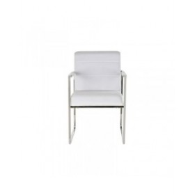 Sedia DKD Home Decor Poliestere Acciaio Bianco (56 x 68 x 92 cm)