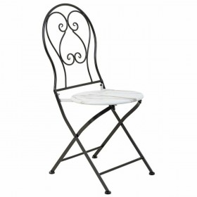 Tavolo con 2 sedie Alexandra House Living Bianco Nero 60 x 75 x 60 cm