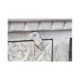 Mobile TV DKD Home Decor 8424001858347 Metallo Bianco Legno di mango 160 x 40 x 65 cm
