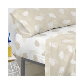 Lenzuolo con angoli HappyFriday BASIC KIDS Beige 105 x 200 x 32 cm