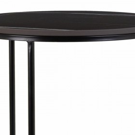 Set di 2 tavoli Alexandra House Living Nero Ferro Legno MDF 39 x 57 x 39 cm