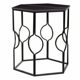 Set di 2 tavoli Alexandra House Living Nero Ferro Legno MDF 39 x 57 x 39 cm