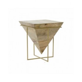 Tavolo aggiuntivo DKD Home Decor Metallo Legno di mango (40 x 40 x 45 cm)
