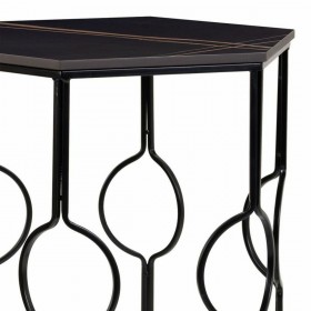 Set di 2 tavoli Alexandra House Living Nero Ferro Legno MDF 39 x 57 x 39 cm