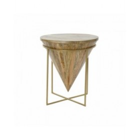 Tavolo aggiuntivo DKD Home Decor Metallo Legno di mango (40 x 40 x 45 cm)