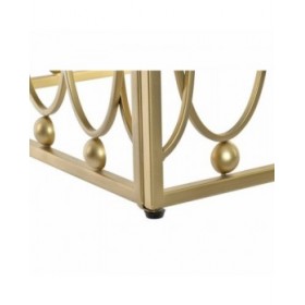 Tavolo aggiuntivo DKD Home Decor Specchio Dorato Metallo MDF (57 x 57 x 52 cm)