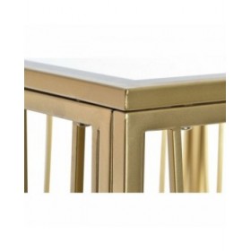 Tavolo aggiuntivo DKD Home Decor Specchio Dorato Metallo MDF (57 x 57 x 52 cm)