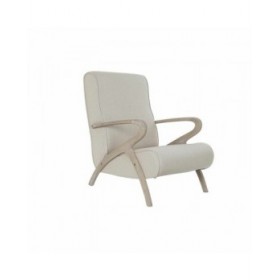 Poltrona DKD Home Decor Brad Beige Poliestere (57 x 55 x 85 cm)