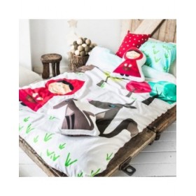 Set di copripiumino HappyFriday Mr Fox Grandma  Multicolore Singolo 2 Pezzi