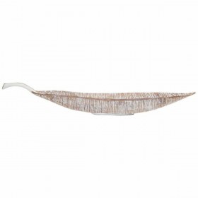 Centrotavola Alexandra House Living Bianco Poliresina 15 x 20 x 95 cm Foglio