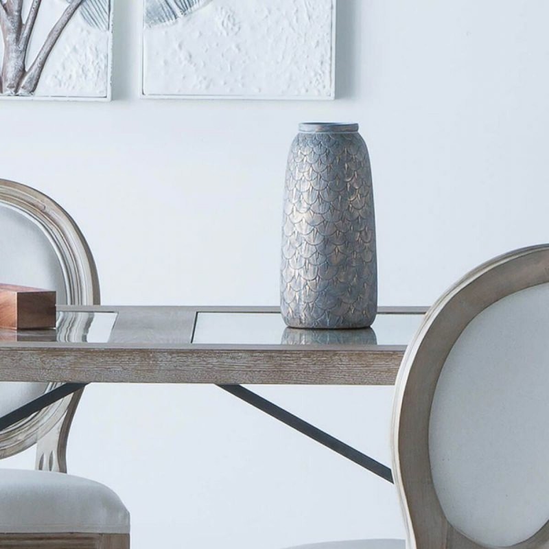 Vaso Alexandra House Living Grigio Dorato Poliresina 15 x 31 x 15 cm