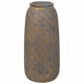Vaso Alexandra House Living Grigio Dorato Poliresina 15 x 31 x 15 cm