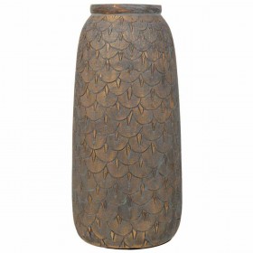 Vaso Alexandra House Living Grigio Dorato Poliresina 15 x 31 x 15 cm
