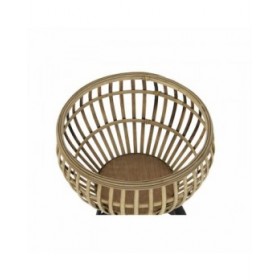 Vaso DKD Home Decor Naturale Metallo Bambù Bali 41 x 41 x 68 cm