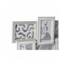 Cornice Portafoto DKD Home Decor 60 x 3 x 32 cm Cristallo Grigio Marrone Legno MDF Città (2 Unità)