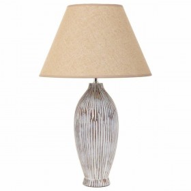 Lampada da tavolo Alexandra House Living Bianco Poliresina 220-240 V 18 x 49 x 18 cm