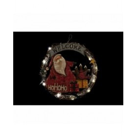 Decorazione Natalizia DKD Home Decor Legno Corda Babbo Natale (2 pcs) (31 x 4 x 30 cm)