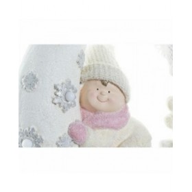 Statua Decorativa DKD Home Decor Bianco Rosa Luna 31 x 20 x 43 cm (2 Unità)