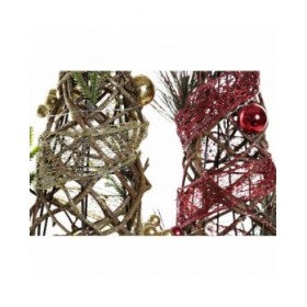 Albero di Natale DKD Home Decor Rattan (2 pcs) (16 x 16 x 41 cm)