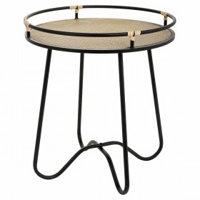 Tavolo aggiuntivo Alexandra House Living Nero Ferro 45 x 50 x 45 cm