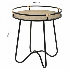 Tavolo aggiuntivo Alexandra House Living Nero Ferro 45 x 50 x 45 cm