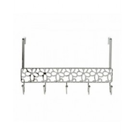 Appendiabiti per Porte DKD Home Decor Argentato Metallo Plastica Fiori 32 x 10 x 19 cm