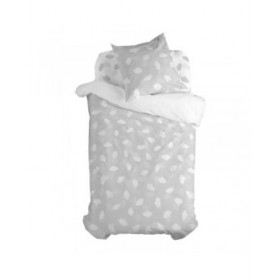 Set di copripiumino HappyFriday Basic Kids Grigio Singolo 2 Pezzi