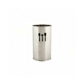 Cestello per posate DKD Home Decor Argentato Acciaio inossidabile 10 x 10 x 18 cm