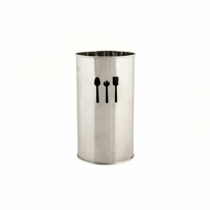 Cestello per posate DKD Home Decor Argentato Acciaio inossidabile 10 x 10 x 18 cm