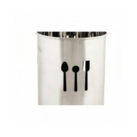 Cestello per posate DKD Home Decor Argentato Acciaio inossidabile 10 x 10 x 18 cm