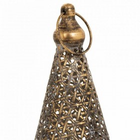 Portacandele Alexandra House Living Oro Vetro Ferro 19 x 43 x 19 cm