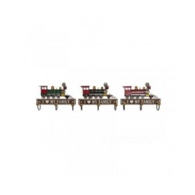 Appendiabiti da parete DKD Home Decor 29 x 8 x 20 cm Metallo Vintage Legno MDF (3 Pezzi)