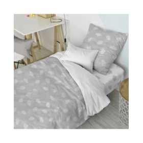 Set di copripiumino HappyFriday Basic Kids Grigio Singolo 2 Pezzi