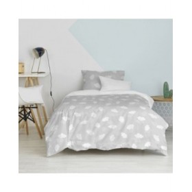 Set di copripiumino HappyFriday Basic Kids Grigio Singolo 2 Pezzi