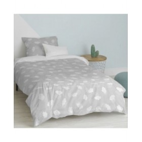 Set di copripiumino HappyFriday Basic Kids Grigio Singolo 2 Pezzi