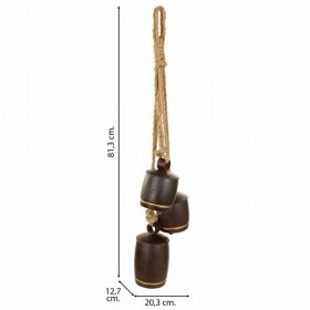 Campana Alexandra House Living Marrone Corda Ferro 12 x 81 x 20 cm