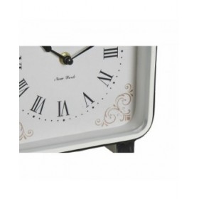 Orologio da Tavolo DKD Home Decor 19 x 7 x 27 cm Cristallo Nero Azzurro Bianco Ferro (2 Unità)