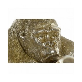 Statua Decorativa DKD Home Decor Dorato Resina Gorilla (33 x 33 x 43 cm)