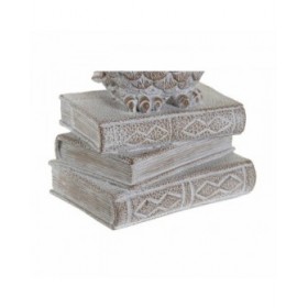 Statua Decorativa DKD Home Decor Bianco Gufo Decapaggio 11 x 11 x 20 cm (3 Unità)
