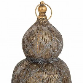 Portacandele Alexandra House Living Oro Vetro Ferro 21 x 55 x 21 cm