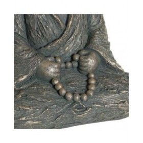 Statua Decorativa DKD Home Decor Fibra di Vetro Dorato Grigio scuro Frate (2) (27 cm) (2 pcs) (27 x 27 cm) (2 Unità) (27 x 27 x