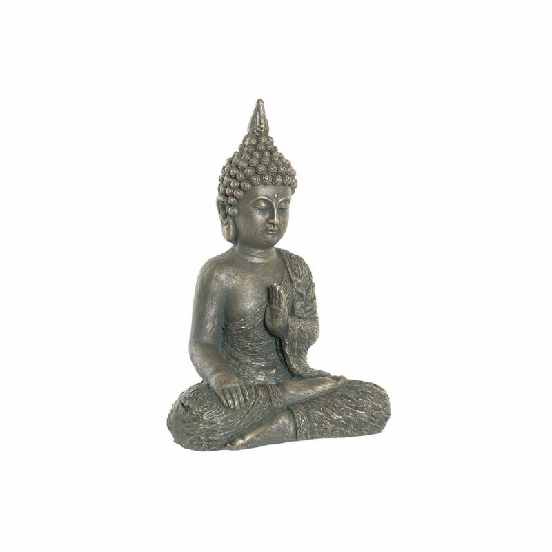 Statua Decorativa DKD Home Decor Dorato Buddha Grigio scuro (28 x 19 x 41 cm)