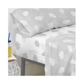 Lenzuolo con angoli HappyFriday BASIC KIDS Grigio 105 x 200 x 32 cm