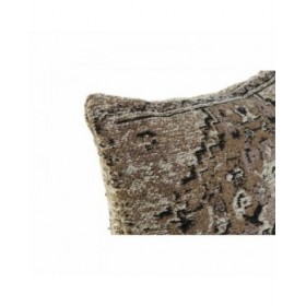 Cuscino DKD Home Decor Plastica Bianco Marrone Nero Rettangolare Quadrato Arabo 45 x 12 x 45 cm