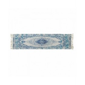 Tappeto DKD Home Decor Azzurro Cotone Chenille (60 x 240 x 1 cm)