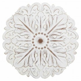 Decorazione da Parete Alexandra House Living Bianco Legno di abete Legno MDF 3 x 60 x 60 cm