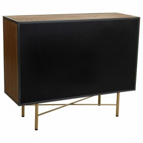 Credenza Alexandra House Living Marrone Metallo Vetro Legno di abete Legno MDF 35 x 80 x 100 cm