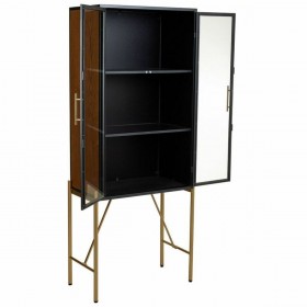 Armadio Alexandra House Living Marrone Vetro Legno di abete Legno MDF 35 x 155 x 64 cm